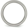 thumbnail image 3 of Chisel Titanium Brushed and Polished 8.2mm Grooved Band - Ring Size 9.0-5.3gm, 3 of 8