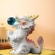 thumbnail image 1 of Figurita de dragón chino de cerámica, mascota de té en miniatura, recuerdo de 3x1,6x3 pulgadas, adorno de año Nuevo para decoración de escritorio y Blanco, 1 of 9