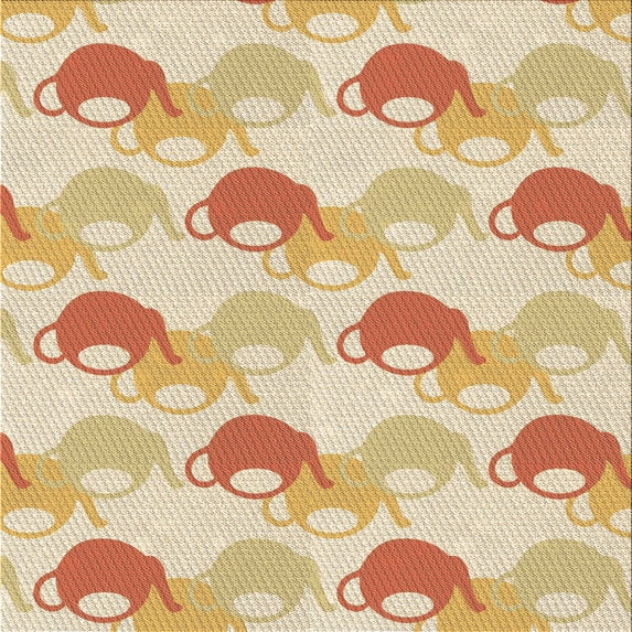 Ahgly Company Indoor Square Patterned Khaki Gold Area Rugs, 7' Square