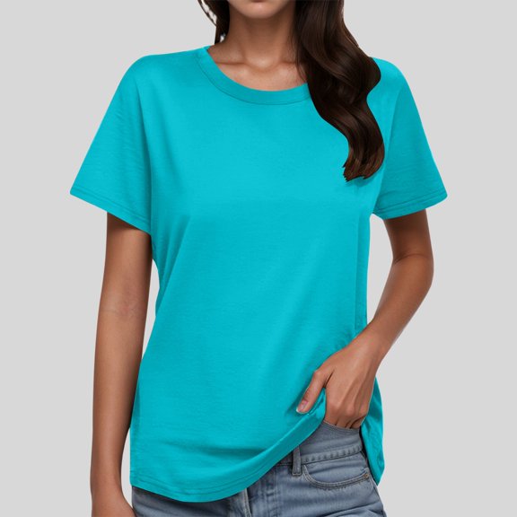 T-Shirts for Women Short Sleeves Crew Neck Basic Tees Womens Spring Tops Women's Clothing