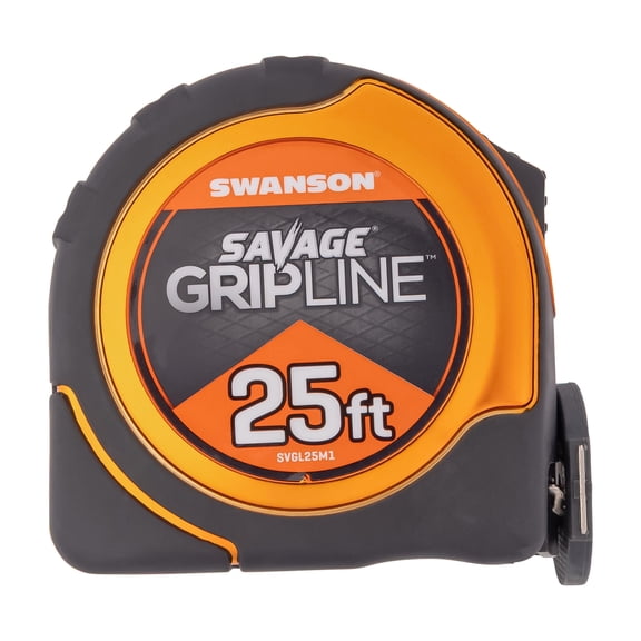 Swanson Tool Co Savage 25-Foot Steel Grip Line Magnetic Measuring Tape, Model SVGL25M1