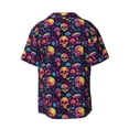 thumbnail image 6 of Daiia Skull mushroom Men's Linen Shirts Short Sleeve Casual Shirts Button Down Shirt for Men Beach Summer Wedding Shirt-4X-Large, 6 of 6