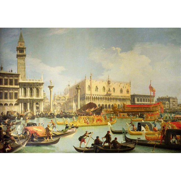 Canaletto "The Betrothal of the Venetian Doge to the Adriatic Sea" (18th) Glossy Poster