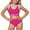 Hot Pink-g, variant on MuXiKeJi Clothes Girls Swimsuit Cut Out One Piece Bathing Suit Adjustable Straps Swimwear with Cover Up Skirt Size 9-16