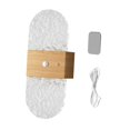thumbnail image 2 of Aplique pared moderno, ajustable, inalámbrico, acrílico, LED, lámpara pared, para noche, escalera, cocina, baño, interior. Veta de madera clara, 2 of 7