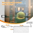 thumbnail image 6 of Pooqla Net Lights, 300LED 14.8x4.9ft Christmas Outdoor Mesh Lights 8 Modes Green Wire, Connectable Waterproof Decorative Light for Bushes Tree Garden ,Warm White, 6 of 9