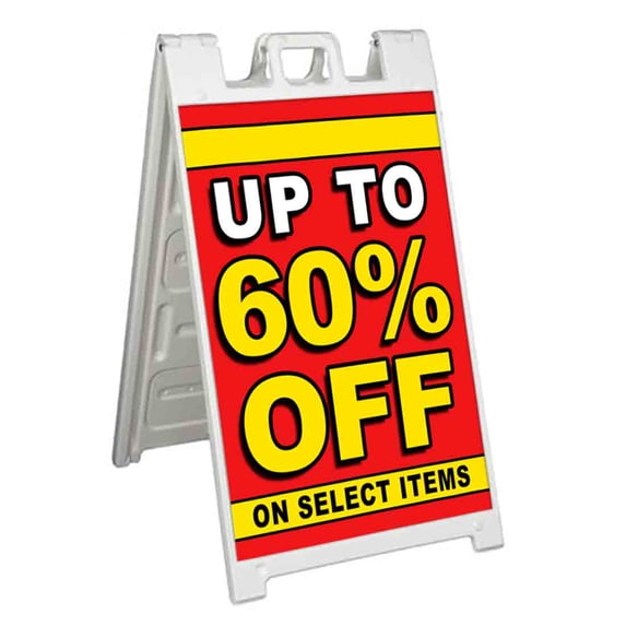 Up To 60 Percent Off On Select Items (24" X 36") Standard A-Frame Signicade, Includes Decal Applied To Stand