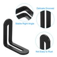 thumbnail image 4 of 6Pcs Soporte de Esquina Ajustable en Forma de L con Ranura, 2.28 x 2.28 Pulgadas Soporte de Esquina Recta de Acero Inoxidable para Muebles de Madera, Negro, 4 of 6