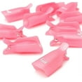 thumbnail image 3 of Plastic Acrylic Nail Art Soak Off Cap Clip, 10PC UV Gel Polish Remover Wrap Tool (Pink), 3 of 5