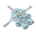 thumbnail image 2 of Asiento de baño para bebé, universal, flotante, plegable, suave y cómodo, alfombrilla de apoyo para bañera de bebé para baby shower, color azul arcoíris., 2 of 14