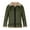 Green, variant on gbyLJF Men's Winter Thickened Warm Coat Full Zip Fleece-Lined Lapel Jacket Outdoor Casual Loose Fit Long Sleeve Outwear with Pockets