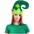 thumbnail image 2 of JeashCHAT Festive St. Patrick's Day Leprechaun Elf Party Hat for Women Men, Irish Green Shamrock Hat Gifts St. Patrick's Day Bar Party Costume Accessories, 2 of 9