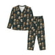thumbnail image 1 of Balery Cigar Conjunto de Pijama con Estampado para Mujer, Conjunto de Dos Piezas con Manga Larga, Ropa de Dormir Suave con Bolsillos, Pijamas Cómodos-Medium, 1 of 7