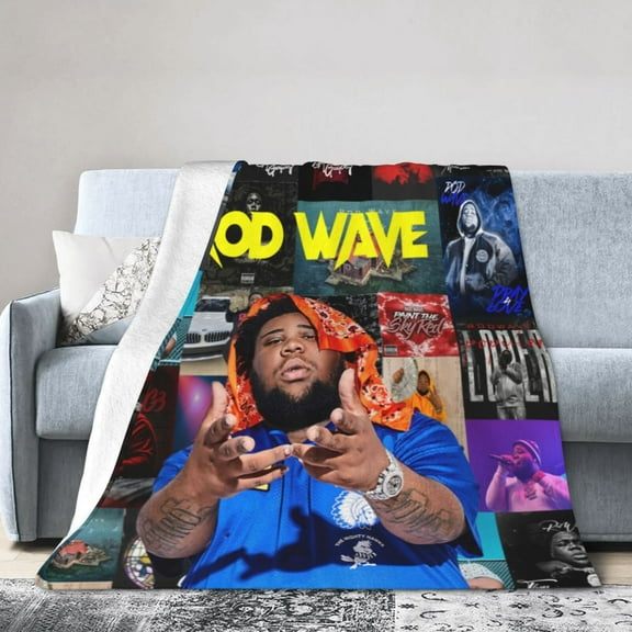Rod Wave Throw Blanket Couch Bed Sofa Soft Lightweight Warm Cozy Flannel Fleece Bed Blanket For Kids Adults Gift Multiple Sizes Available 50"X40"