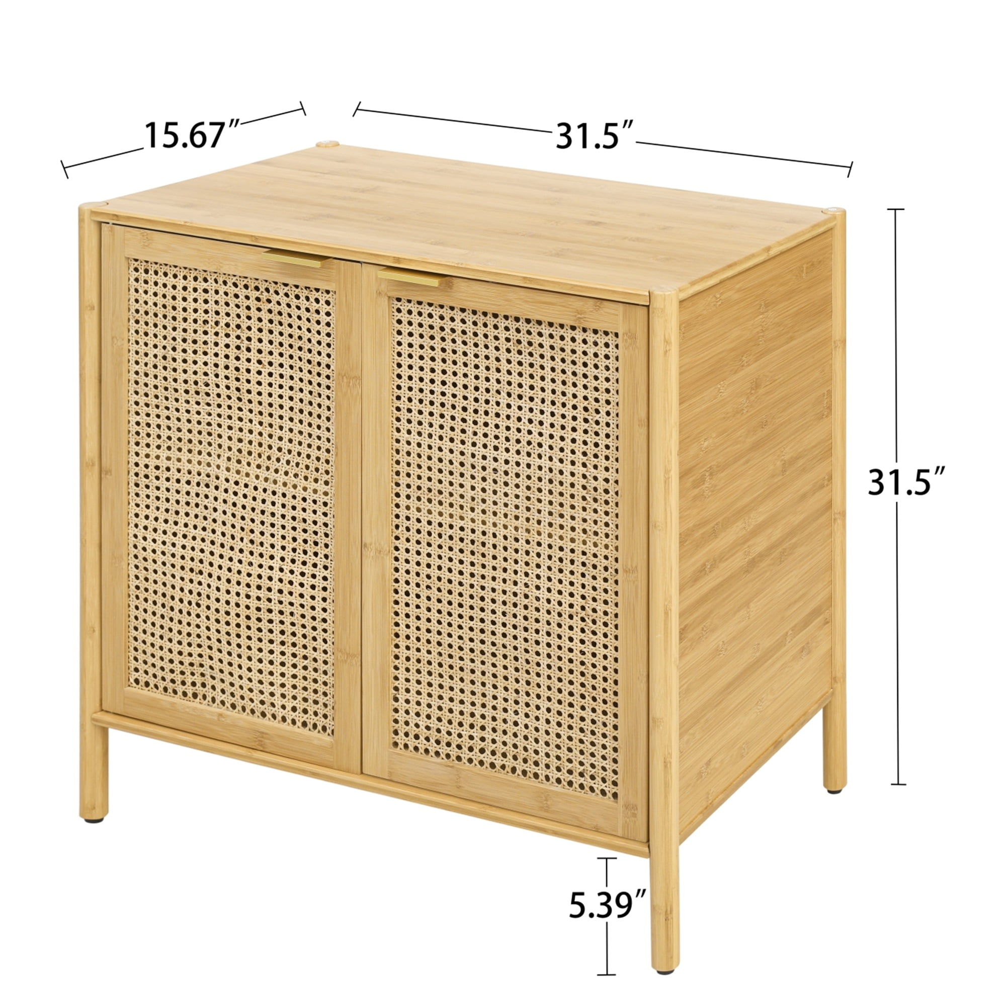 Resenkos Natural Bamboo Buffet Sideboard Storage Cabinet with Rattan Decorated Doors, Kitchen Cupboard Console Table, Accent Cabinet Resenkos Natural Bamboo Buffet Sideboard Storage Cabinet with Rattan Decorated Doors, Kitchen Cupboard Console Table, Accent Cabinet