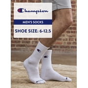 Champion Men’s No Show Socks 8 Pack – Half Terry Cushion, Moisture-Wicking, Arch Support, Stretch Comfort, Sizes 6–12.5