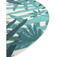 thumbnail image 5 of Unique Loom Outdoor Botanical Collection Area Rug - Sprig (6' 1" Round Teal blue/Navy Blue), 5 of 8