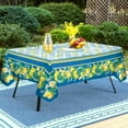 thumbnail image 2 of Outdoor Umbrella Tablecloth with Umbrella Hole for Oval Table Lemon Patio Table Cloth with Zipper-60x84 inch, 2 of 5