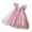 Pink, variant on AJTQTH Mesh Dress for Girls Toddler Kids Square Neck Flutter Sleeve High Waist Gowns Colorful Cute Flowy Frocks Butterfly Accessories Stylish Maxi Dress Pink 6 Months
