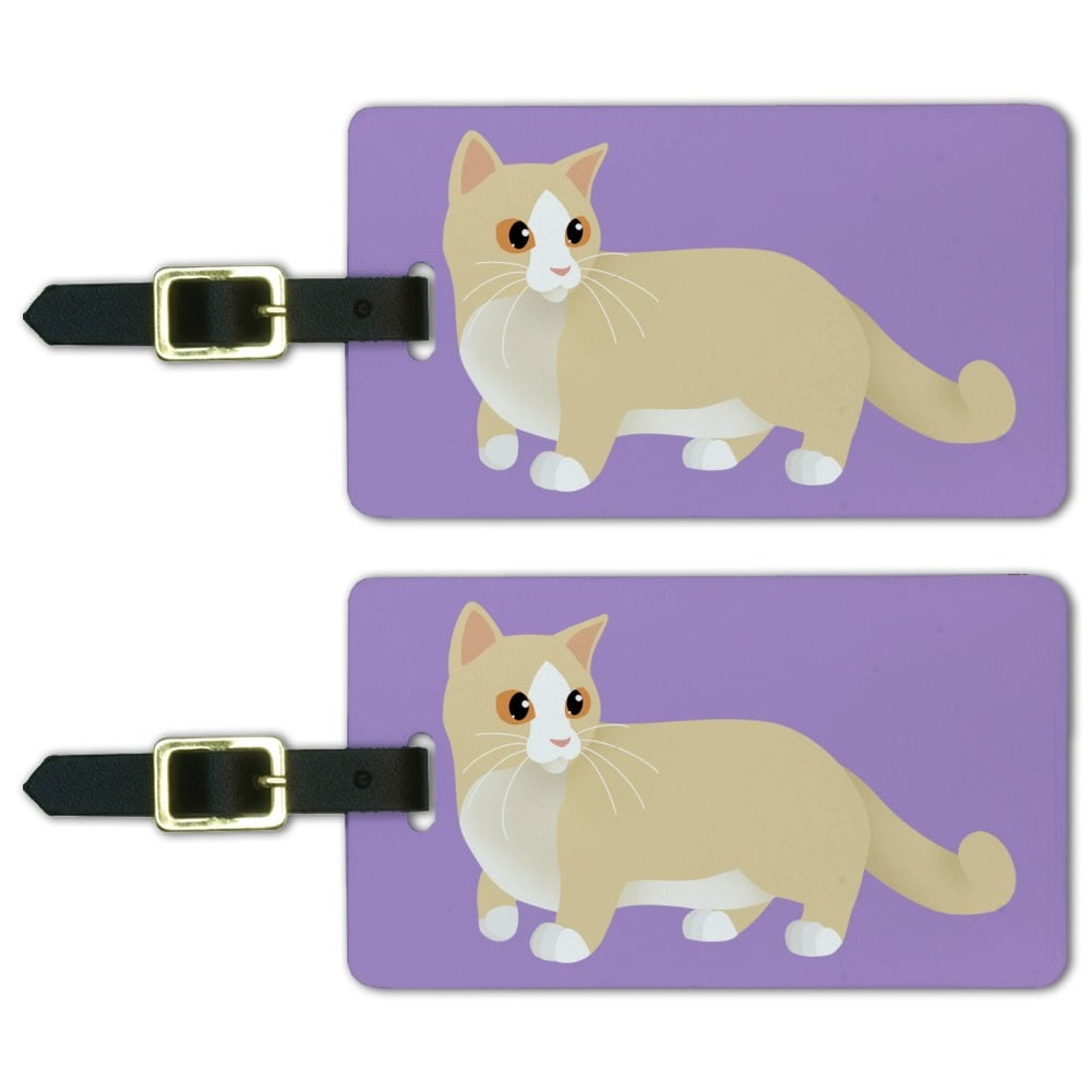Munchkin Cat Luggage ID Tags Suitcase Carry-On Cards - Set of 2