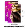 thumbnail image 2 of Hair Salon (24" X 36") Vinyl Decal Only (Pack of 2) |Sign|Sticker|Poster, 2 of 4