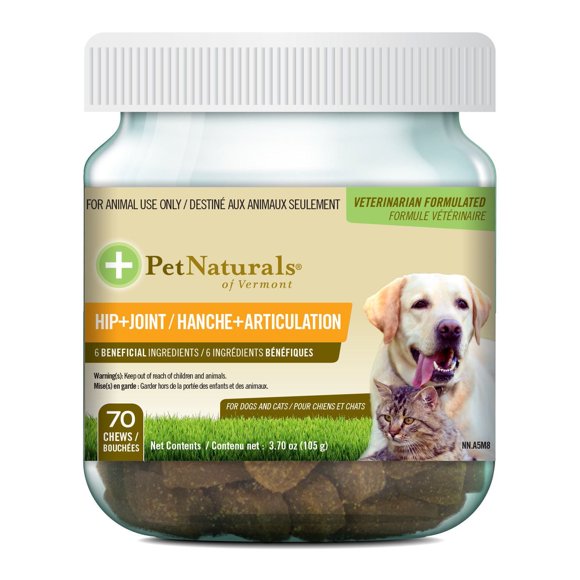 Supplément hanche et articulation Pet Naturals of Vermont pour chiens et chats