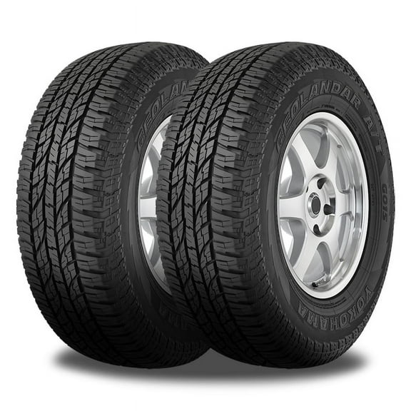 Pair of 2 Yokohama GEOLANDAR A/T G015 245/50R20 105H Tires 110101677 / 245/50/20 / 2455020 Fits: 2016-18 Honda Pilot Elite, 2013-14 Ford Edge SEL