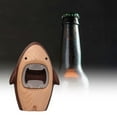 thumbnail image 1 of Abrebotellas de cerveza y Vino perfecl Tiburón de madera negro, 1 of 8