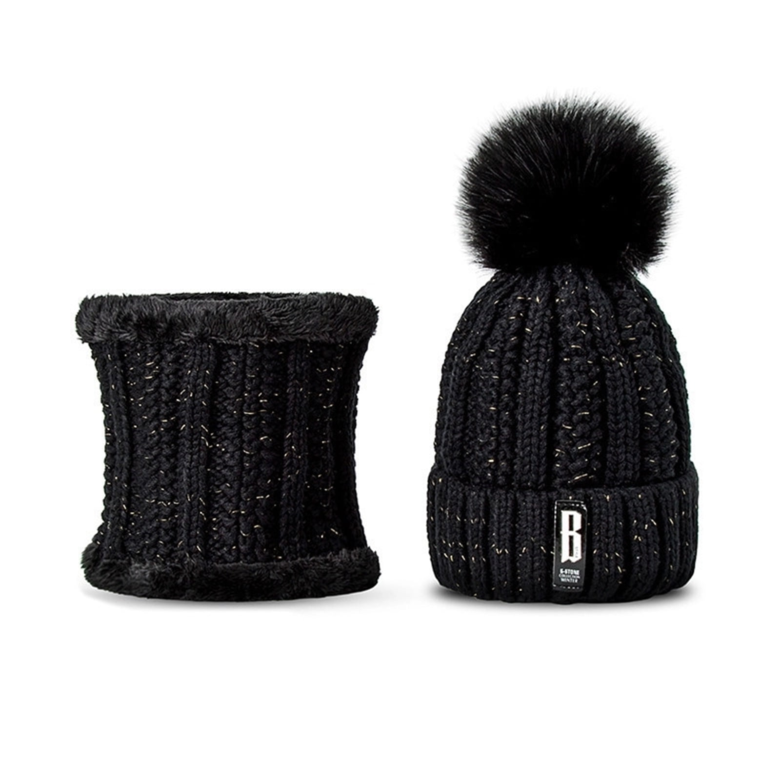 Farfi Women Winter Outdoor Warm Knitted 