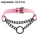 thumbnail image 2 of Personality Diablo Punk Wind Cortical Ring Collar Necklace-9pink, 2 of 5