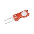 thumbnail image 1 of facefd Golf Pitch Divot Repair Switchblade Ball Marker Groove Cleaner Red, 1 of 5