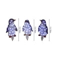 thumbnail image 3 of Xihbxyly Adornos de Pingüinos Iluminados, Diseño Acrílico Brillante, Luces Led a Pilas, Decoración Festiva para Exteriores, Decoración de Jardín Invernal, Fiesta Navideña, Juego de 3, Tamaño 35 Cm, 3 of 7