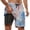 Light Blue, variant on Kcolen Swim Trunks for Men Gradient Board Shorts Men's Light Funny Mens Swim Trunks Compression Liner Summer Beach Swimming Shorts for Men