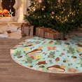 thumbnail image 4 of Salouo Mushroom House Insect Frog Christmas Tree Skirt 30" Farmhouse Christmas Decorations Snowman Xmas Tree Skirt Tree Mat for Holiday Party Decor, 4 of 8