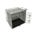 thumbnail image 6 of Flowers Insects Dog Crate Cover, Spring Art Iris Flowers and Dragonflies on Greyscale Background, Easy to Use Pet Kennel Cover Small Dogs Puppies Kittens, 7 Sizes, Grey Yellow and White, by Ambesonne, 6 of 6