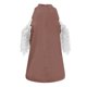 thumbnail image 3 of Mujeres Casual encaje manga corta ahueca hacia fuera Patchwork camiseta blusa Tops Pompotops hfajkhk133585, 3 of 4