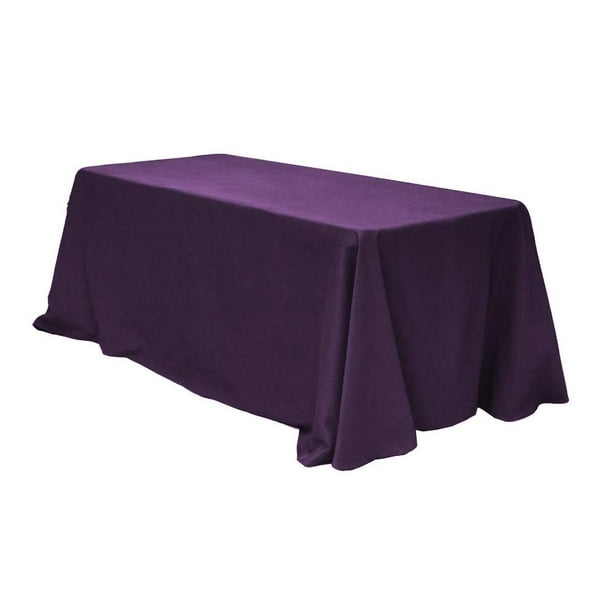 1 Pc, 90"X132" Rectangular Oblong Polyester Tablecloth Eggplant/Plum