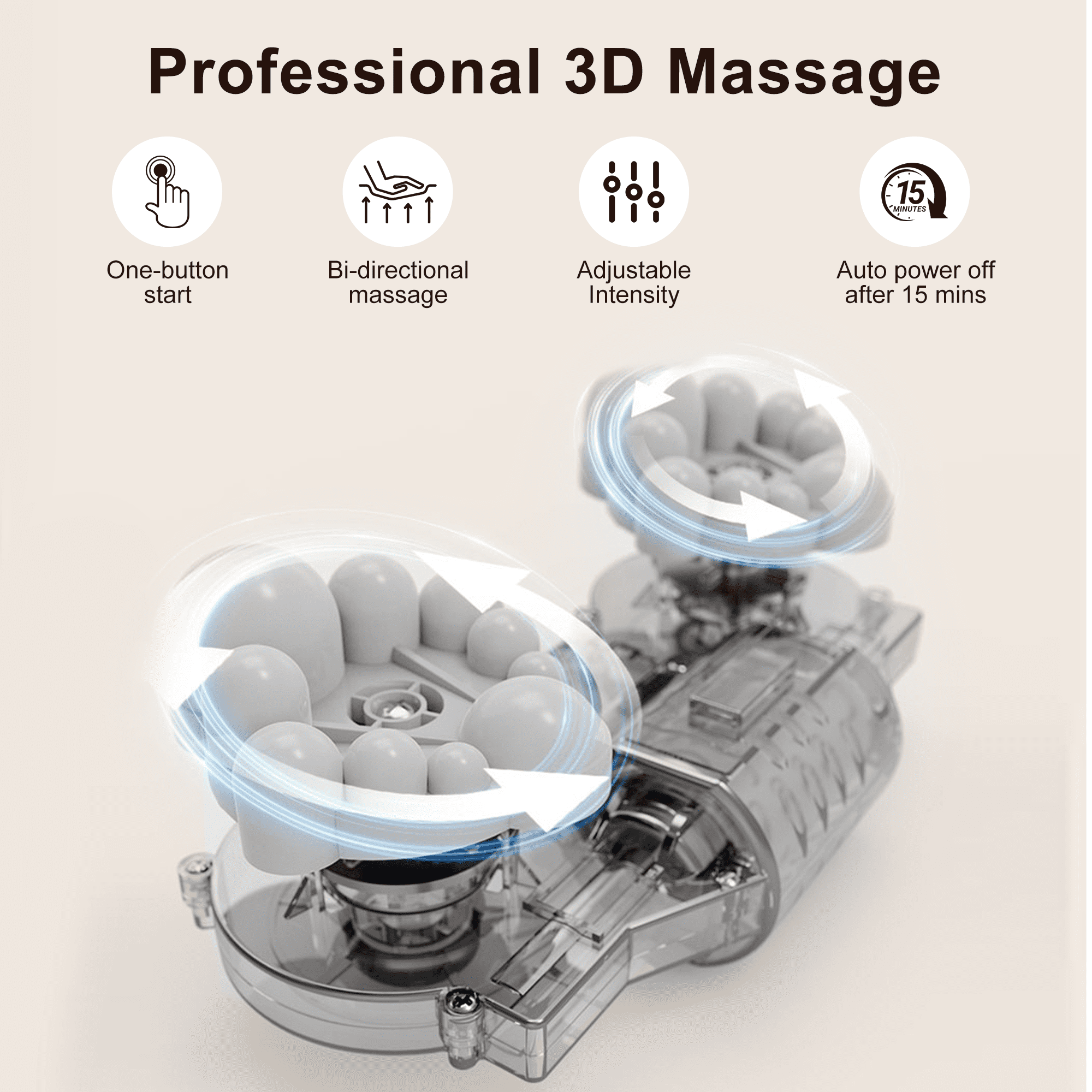 Shiatsu Foot Massager Machine with Heat, Foot and Calf Massager with Massage Roller, Deep Tissue Massager for Plantar Fasciitis, Pain Relief, Promotes Blood Circulation, Gifts for Women & Men