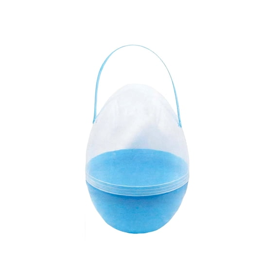 12" Jumbo Fillable Easter Eggs, Translucent Colors Plastic Giant Eggs, Empty Large Easter Basket Stuffers with Handles for Treats Hunts Party Favors Prize Gifts Spring Decorations