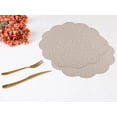 thumbnail image 6 of Unique Bargains Set of 6 Flower Placemats for Kitchen Beige 15*15in, 6 of 7