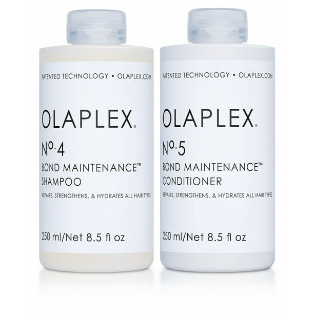 tæerne procedure Måne Olaplex No.4 and No.5 Bond Maintenance Shampoo and Conditioner Set, 8.5 fl  oz - Walmart.com