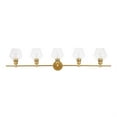 thumbnail image 3 of Gene 5 light Brass and Clear glass Wall sconce, 3 of 5