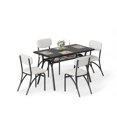 thumbnail image 1 of QinaQin Five-Piece Modern Apartment Dining and Chair Set, Including a Small Rectangular Dining Table with Storage Shelves and Four Upholstered Chairs, Is Ideal for a Breakfast Nook, 1 of 8