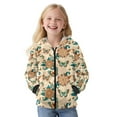 thumbnail image 3 of FKELYI Art Boho Floral Butterfly Print Zip Up Hoodies for Kids Fall Sweatshirt Jacket Boys Girls Winter Activewear Top Cosy Hooded Clothes with Pockets, L, 3 of 7