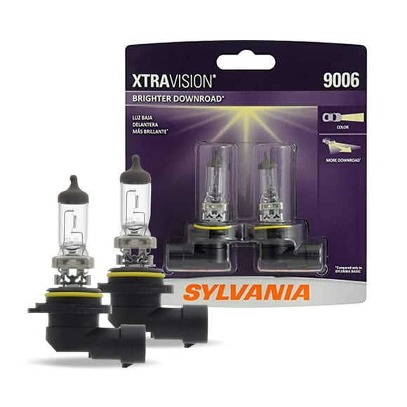 SYLVANIA - 9006 XtraVision DC20 - High Performance Halogen Headlight Bulb, High Beam, Low Beam and Fog Replacement Bulb (Contains 2 Bulbs)
