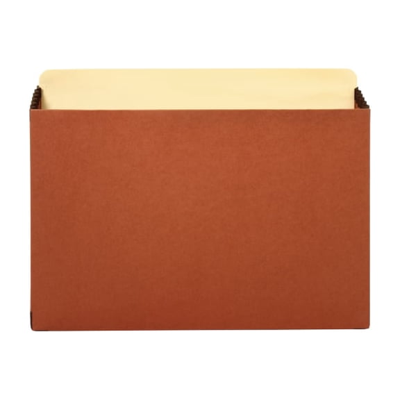 Office Depot® Brand File Cabinet Pockets, 5 1/4" Expansion, Legal Size, Brown, Box Of 5
