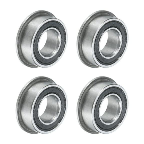 MF85-2RS Flanged Ball Bearing 5x8x2.5mm Double Sealed Chrome Steel Flange Bearings, 4 Packs