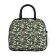 thumbnail image 3 of Insulated Lunch Bag for Women, Floral Print Oxford Fabric Lunch Box, Leakproof Thermal Cooler Tote for Work, School & Picnic, Camo, Camouflage Print, 3 of 5