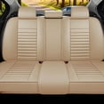 thumbnail image 2 of Car Seat Covers Fit for Chevrolet Tahoe 2011-2024: 5 Seats Faux Leather Waterproof Seat Protectors (Beige) - 2 Rows, 2 of 5
