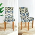 thumbnail image 3 of Yayeee 2 Pack Dining Chair Covers Stretch Parson Chairs Slipcovers Seat Protector, Blue Floral, 3 of 6